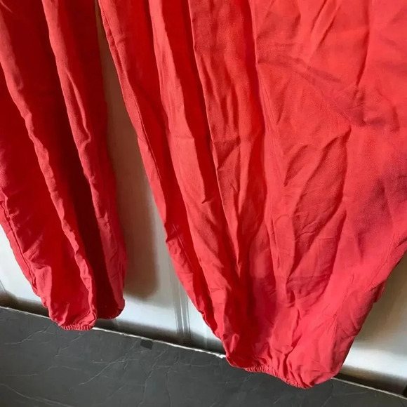 Shu-Shi Casual Pull on Beach Summer Pink pants women size M Pockets - Picture 7 of 7